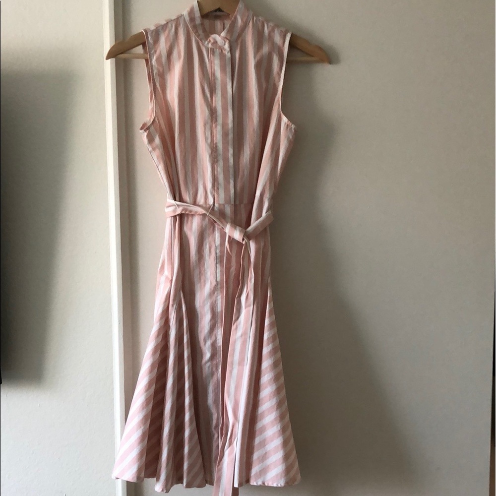 Calvin Klein Petite Striped Cotton Dress